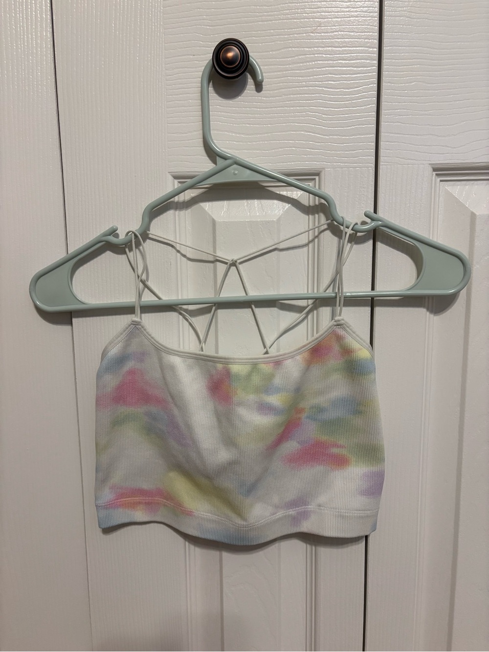 Gilly Hicks Hollister Pastel Tie-Dye Cropped Cami Strappy Bralette